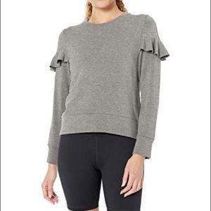 2/$25 NWOT Grey Sweater Ruffle Sleeve Medium